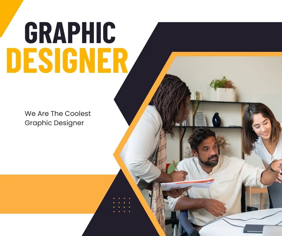 Orange & Black Minimalist Graphic Design Agency Facebook Post