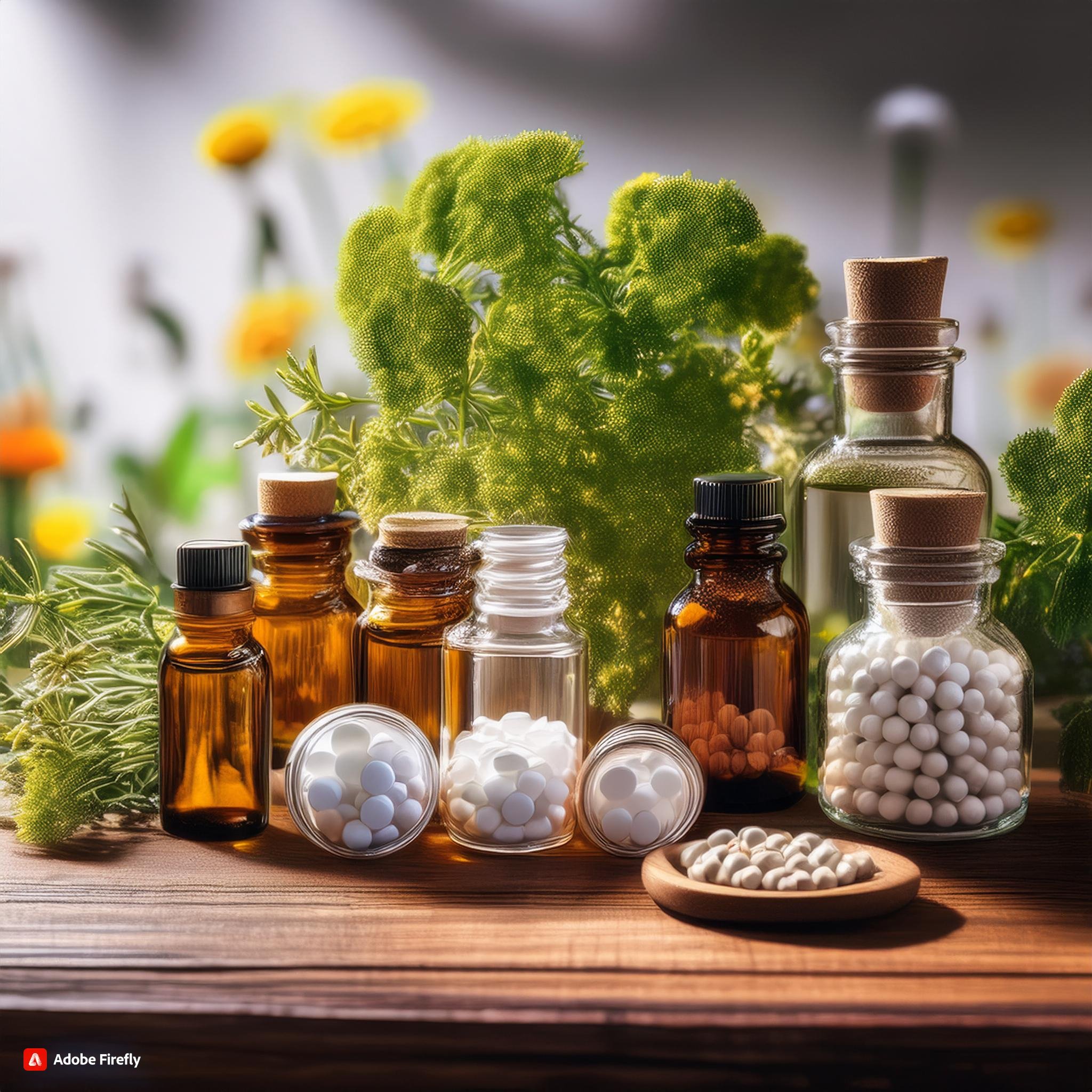 Firefly Generate an image for a Homeopathic Clinic which can be used as banner. The image should be Firefly Generate an image for a Homeopathic Clinic which can be used as banner. The image should be