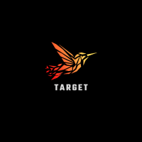 Orange Black Hummingbird Tech Digital Bird Logo Orange Black Hummingbird Tech Digital Bird Logo